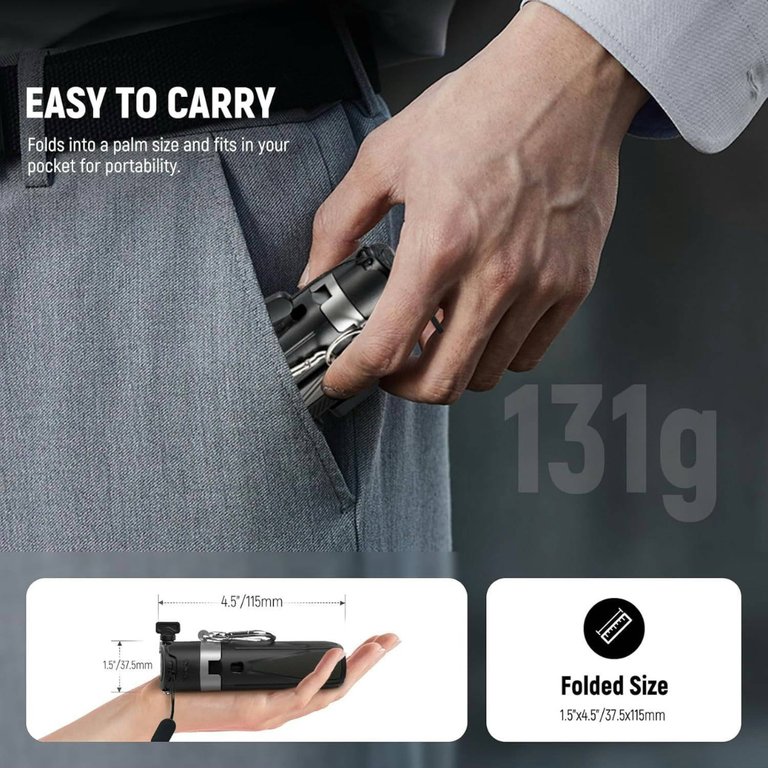 3-in-1 Tripod Selfie Stick with Bluetooth Remote and Phone Clamp