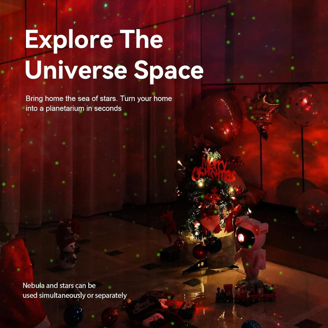 Astronaut Galaxy Projector with 360° Rotating Nebula Light
