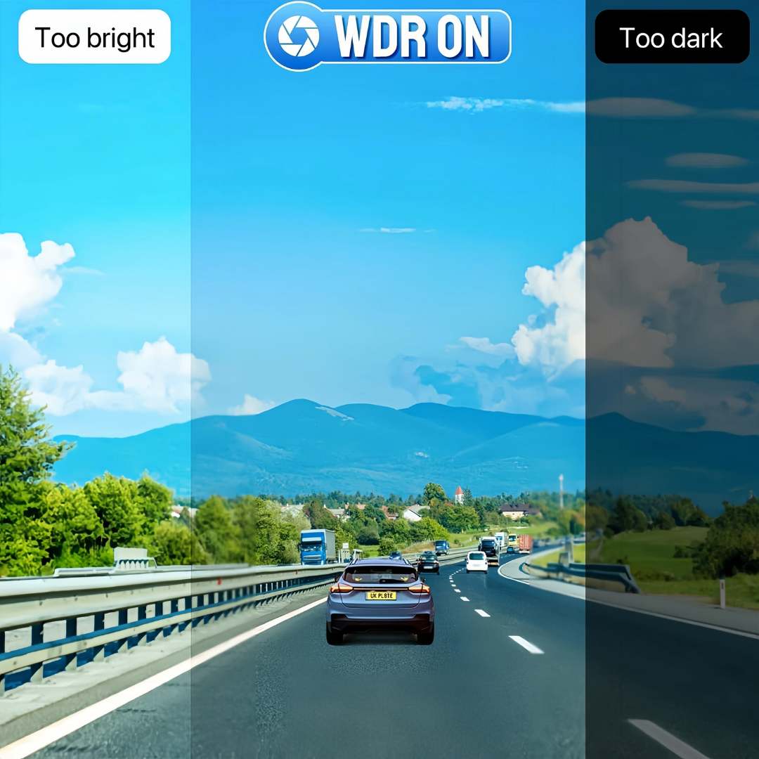 Dual 1080P Plug & Play Dash Cam with Night Vision & G-Sensor Lock