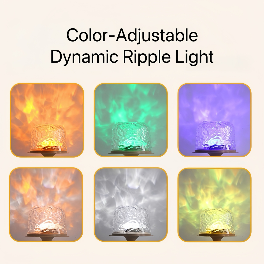 Dual-Mode Ripple Ambient Lamp with USB Power and Touch Control