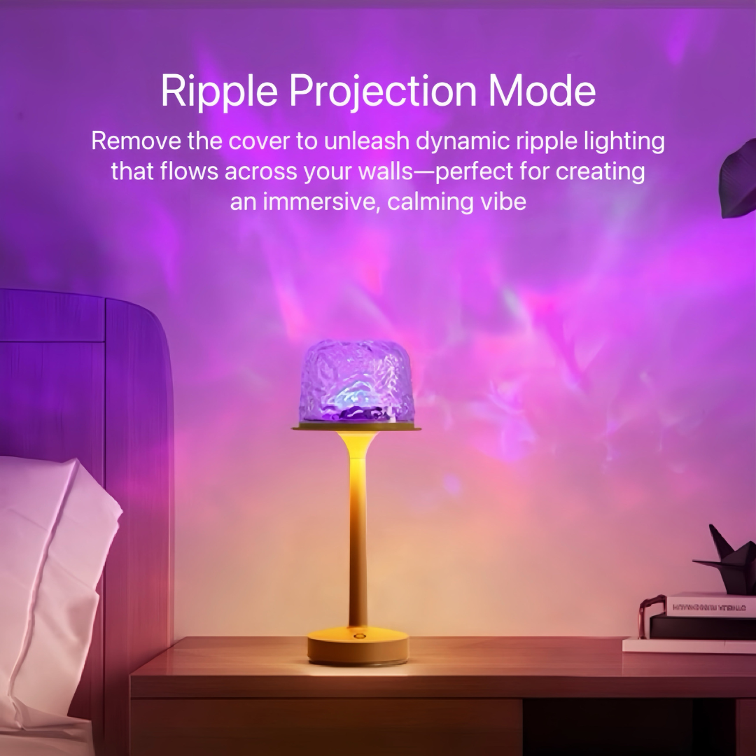 Dual-Mode Ripple Ambient Lamp with USB Power and Touch Control