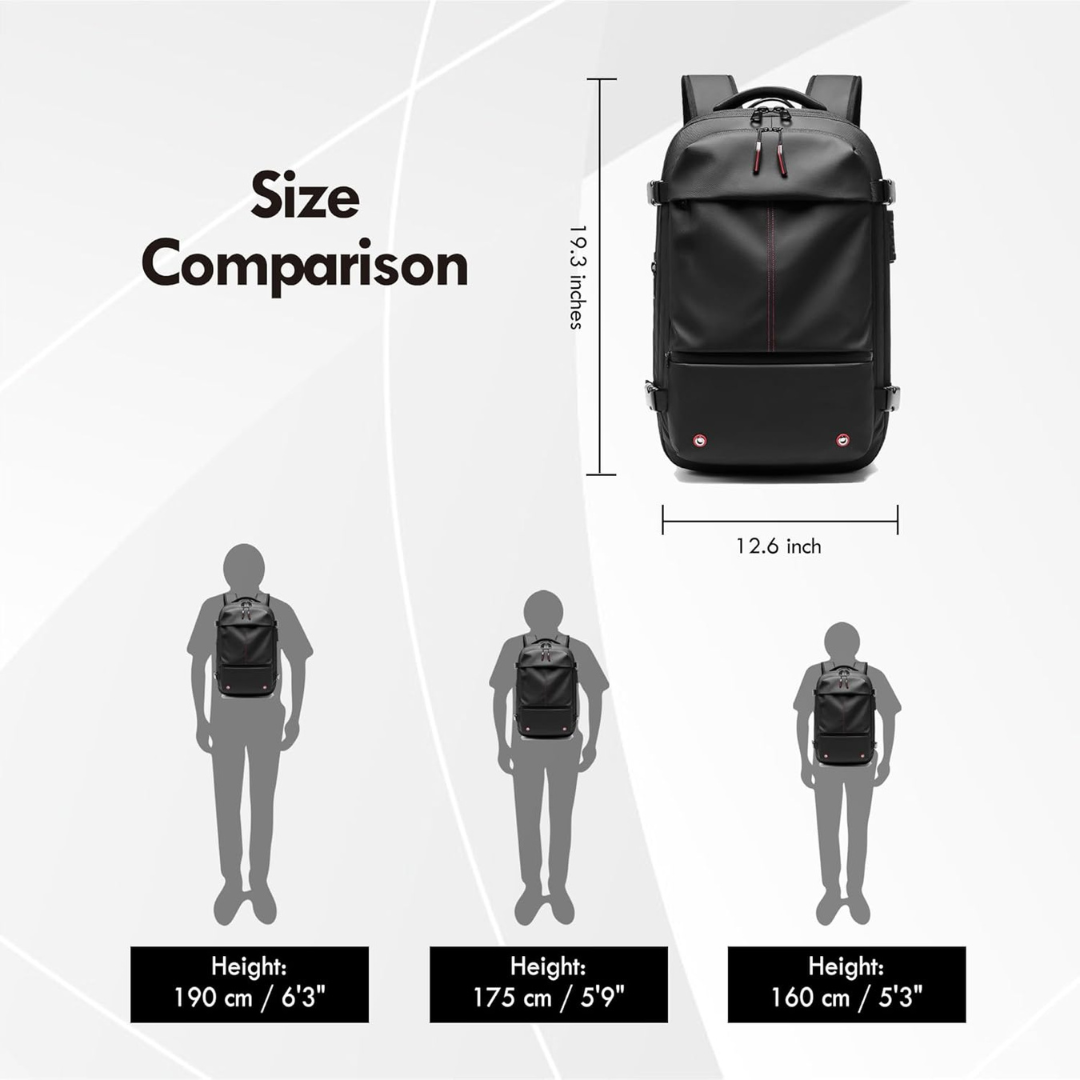 Expandable Vacuum Compression Travel Backpack with TSA Lock