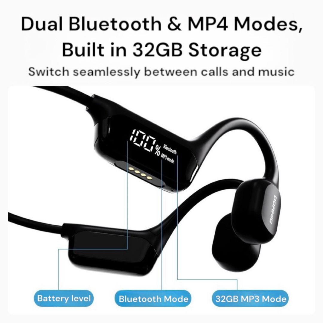 Lightweight Bone Conduction Headphones with IPX8 Waterproof Rating