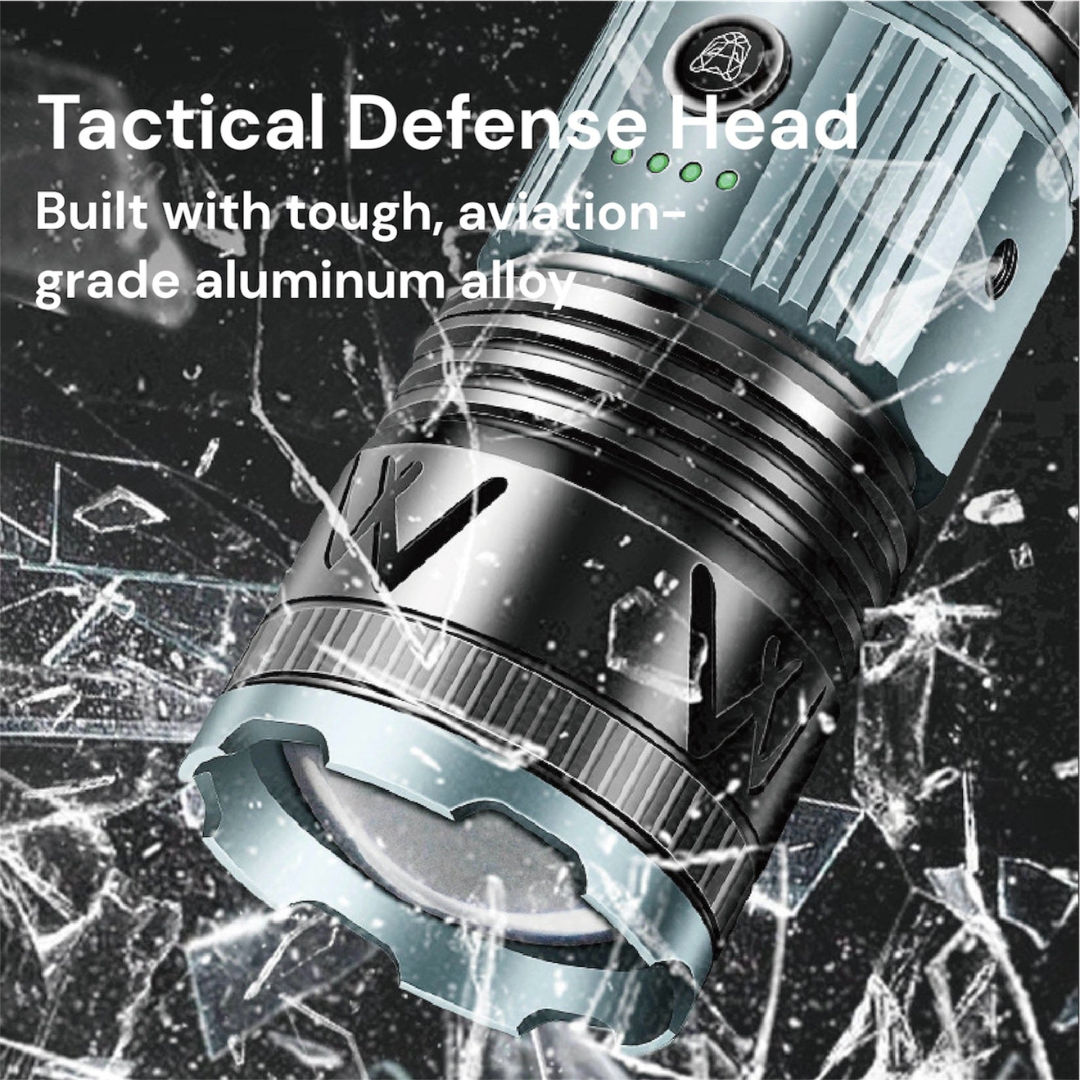 Multi-Mode Tactical Waterproof Flashlight with Zoom & 5 Lighting Modes