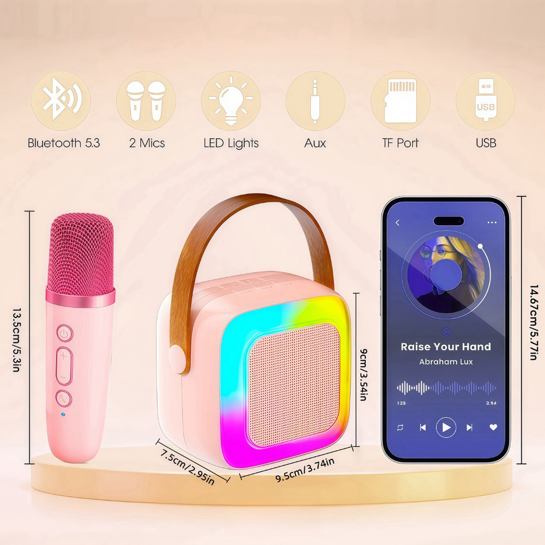Portable Bluetooth Mini Karaoke Speaker for Travel and Parties