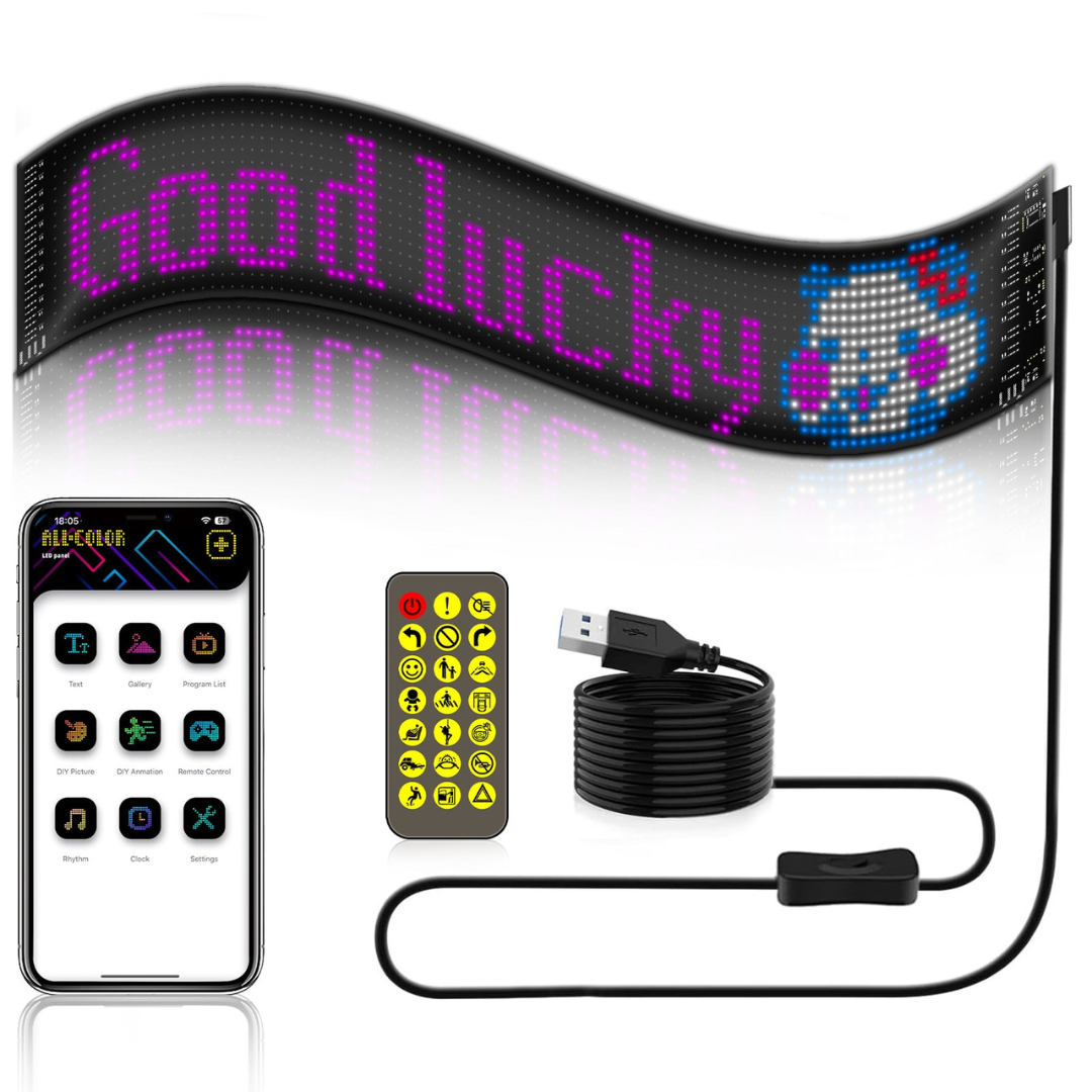 Programmable Car LED Display with Smart Remote Control