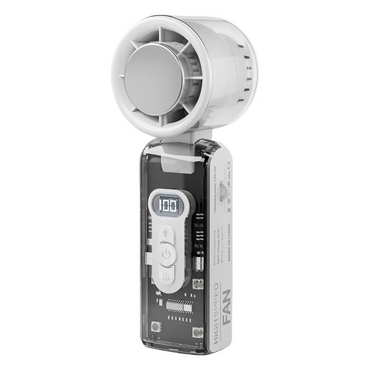 Rechargeable Turbo Handheld Fan with Cooling Plate and LED Night Light