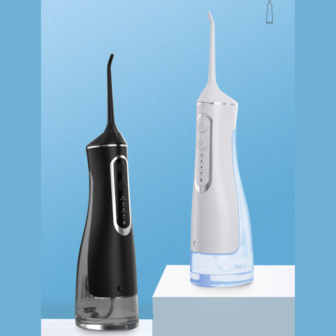 Rechargeable Water Flosser with 4 Cleaning Modes and Rotating Tips
