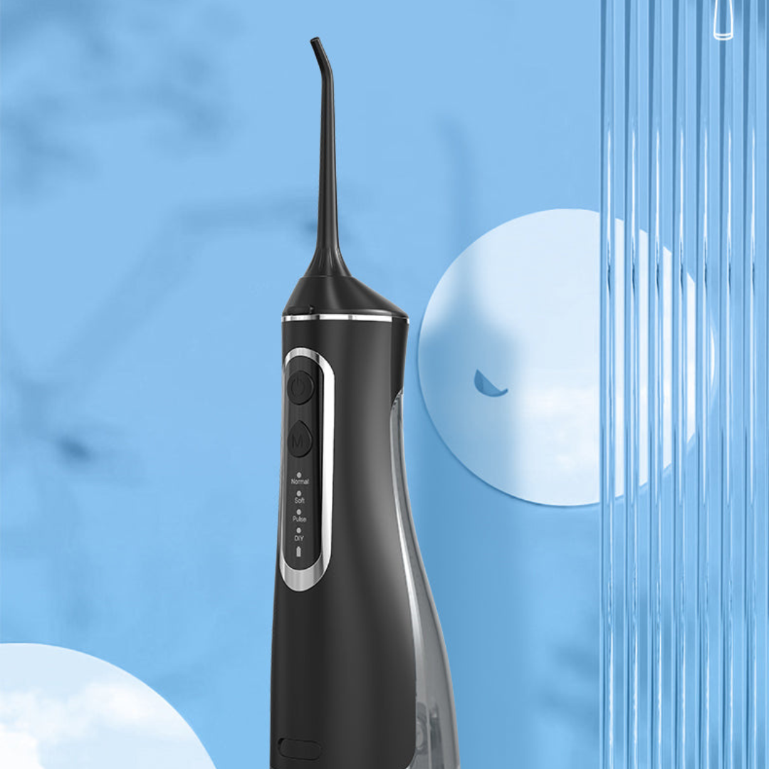 Rechargeable Water Flosser with 4 Cleaning Modes and Rotating Tips