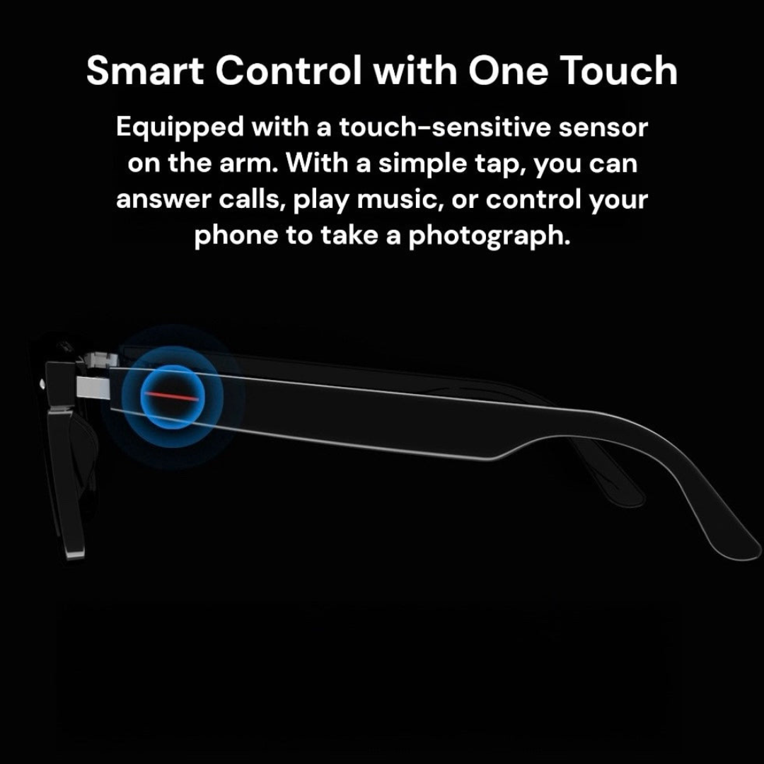 Smart Bluetooth Audio UV400 Glasses with Open-Ear Stereo Sound