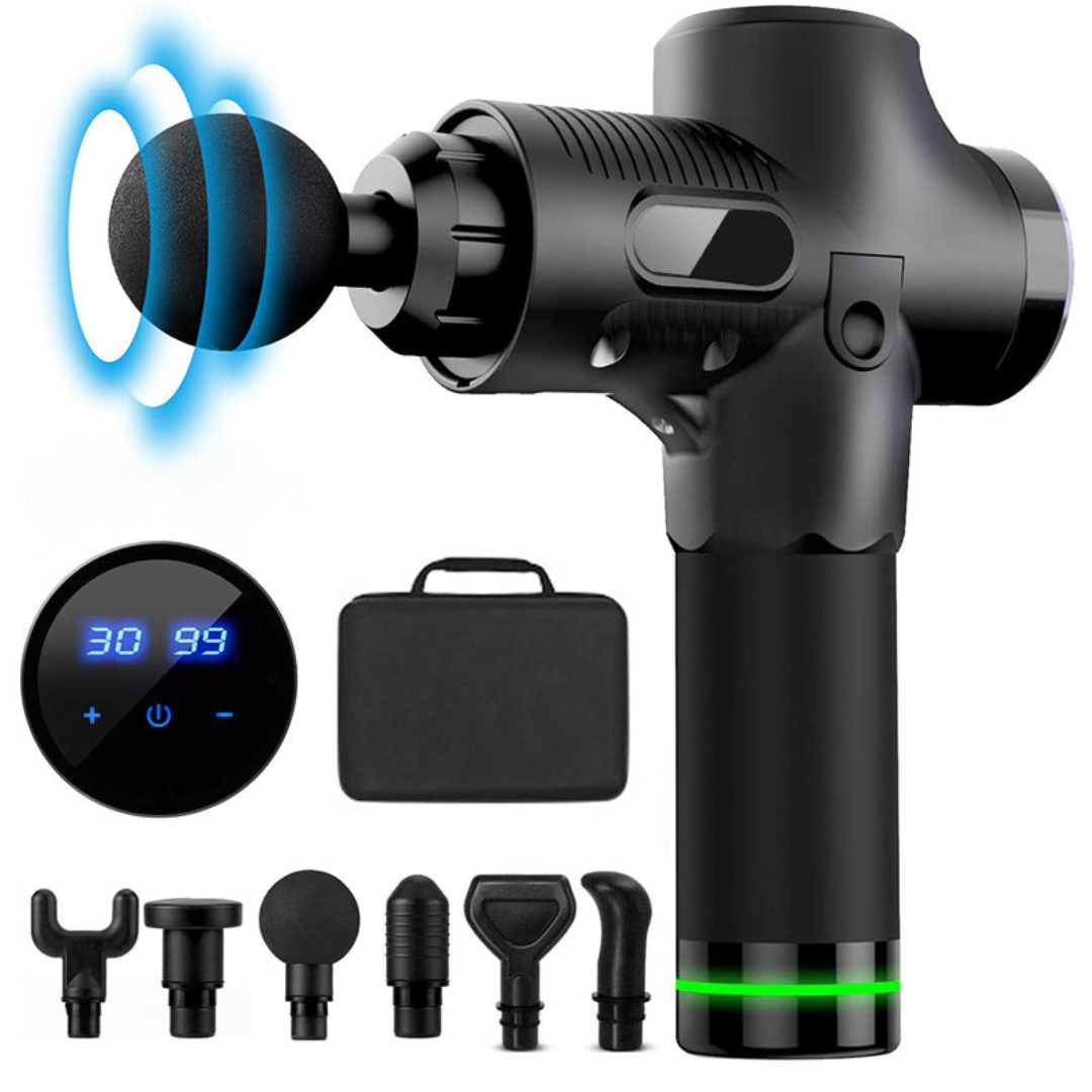 Portable 60W Muscle Massager – Smart Touch, 30 Speeds
