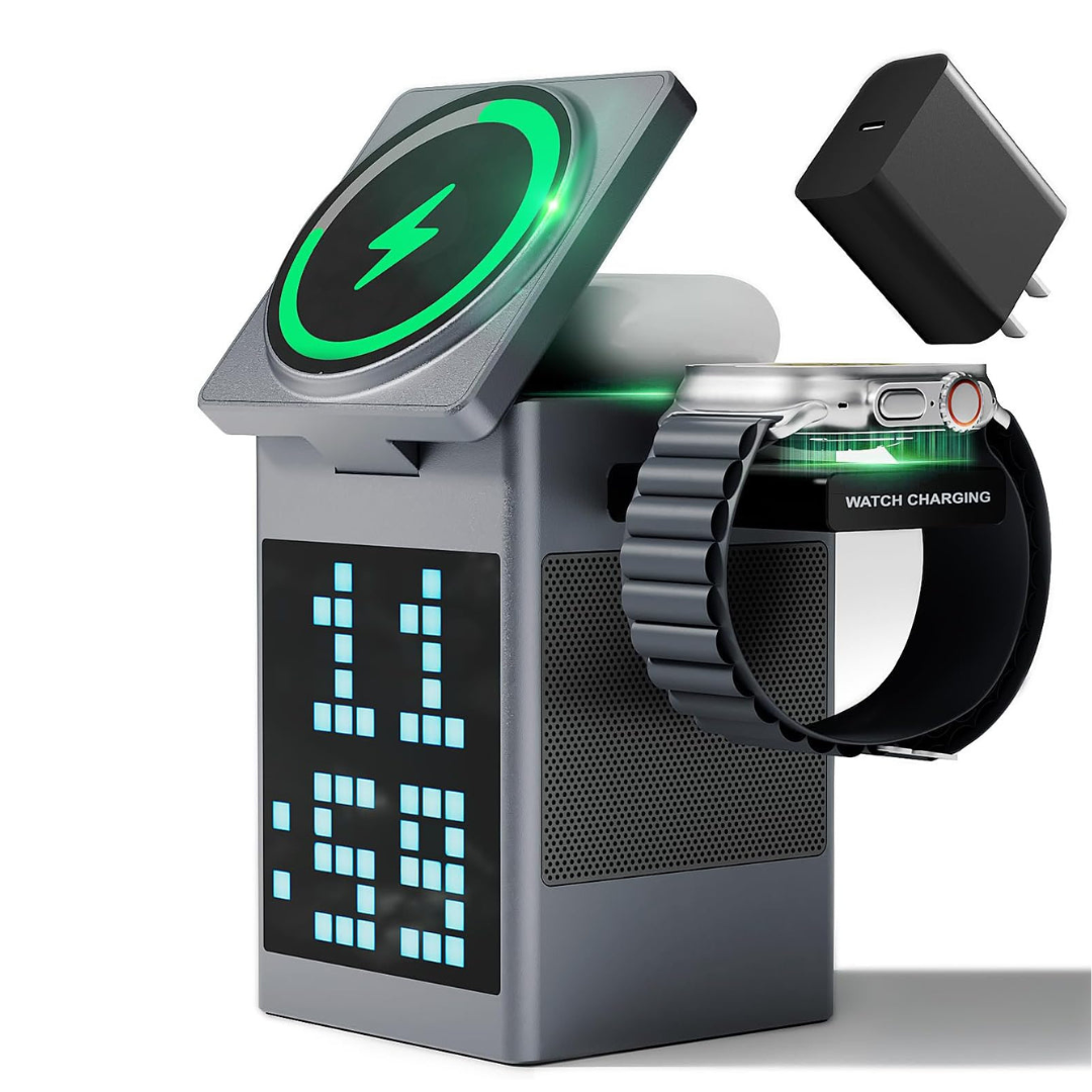 3-in-1 Bluetooth Speaker with 15W Wireless Charging Pad