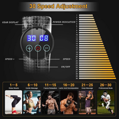 Portable 60W Muscle Massager – Smart Touch, 30 Speeds
