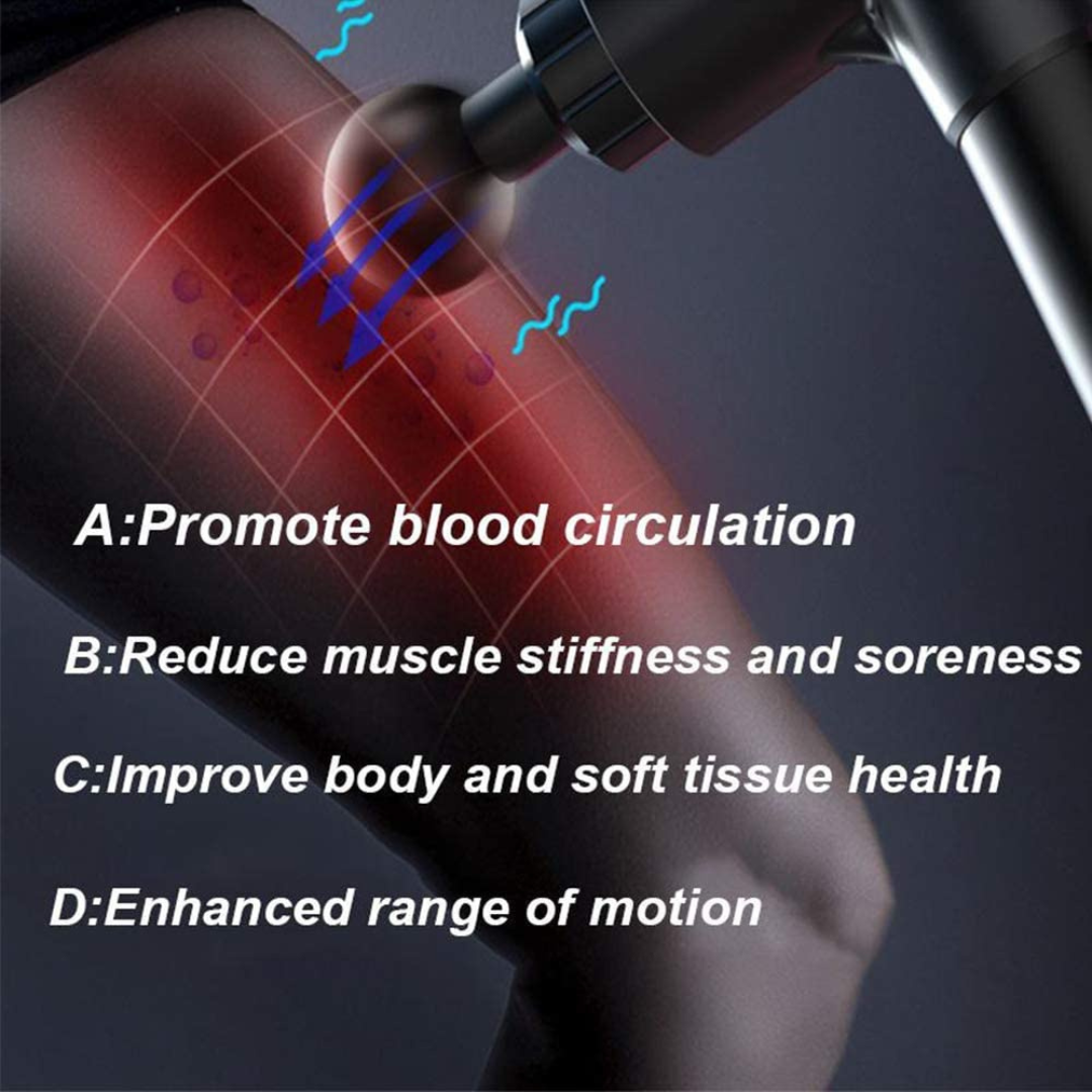 Portable 60W Muscle Massager – Smart Touch, 30 Speeds