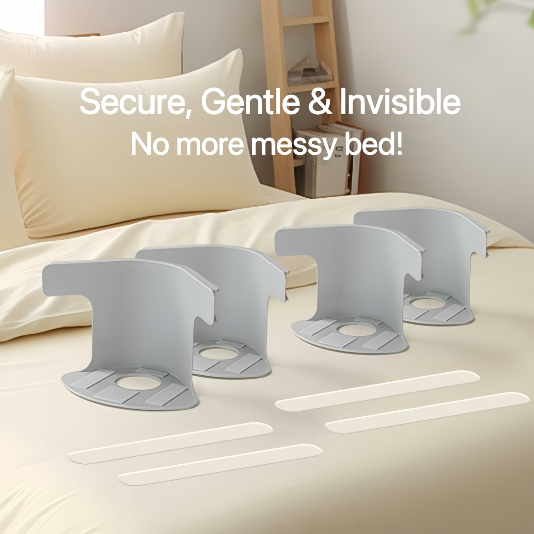 Adjustable Bed Sheet Locking Clips for Tight Wrinkle-Free Mattress Fit