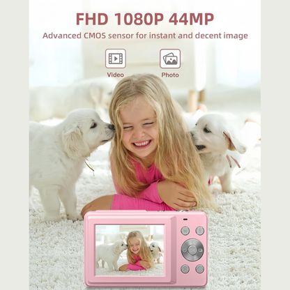 Compact 44MP Digital Camera with 1080P Video & 16X Zoom