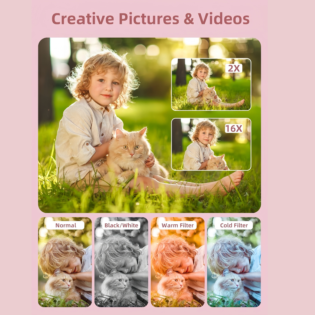 Compact 44MP Digital Camera with 1080P Video & 16X Zoom