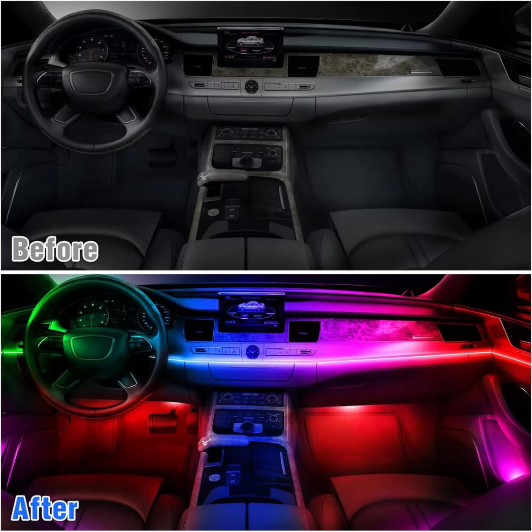 Dynamic RGB Interior Car Lights Kit with App & Music Sync