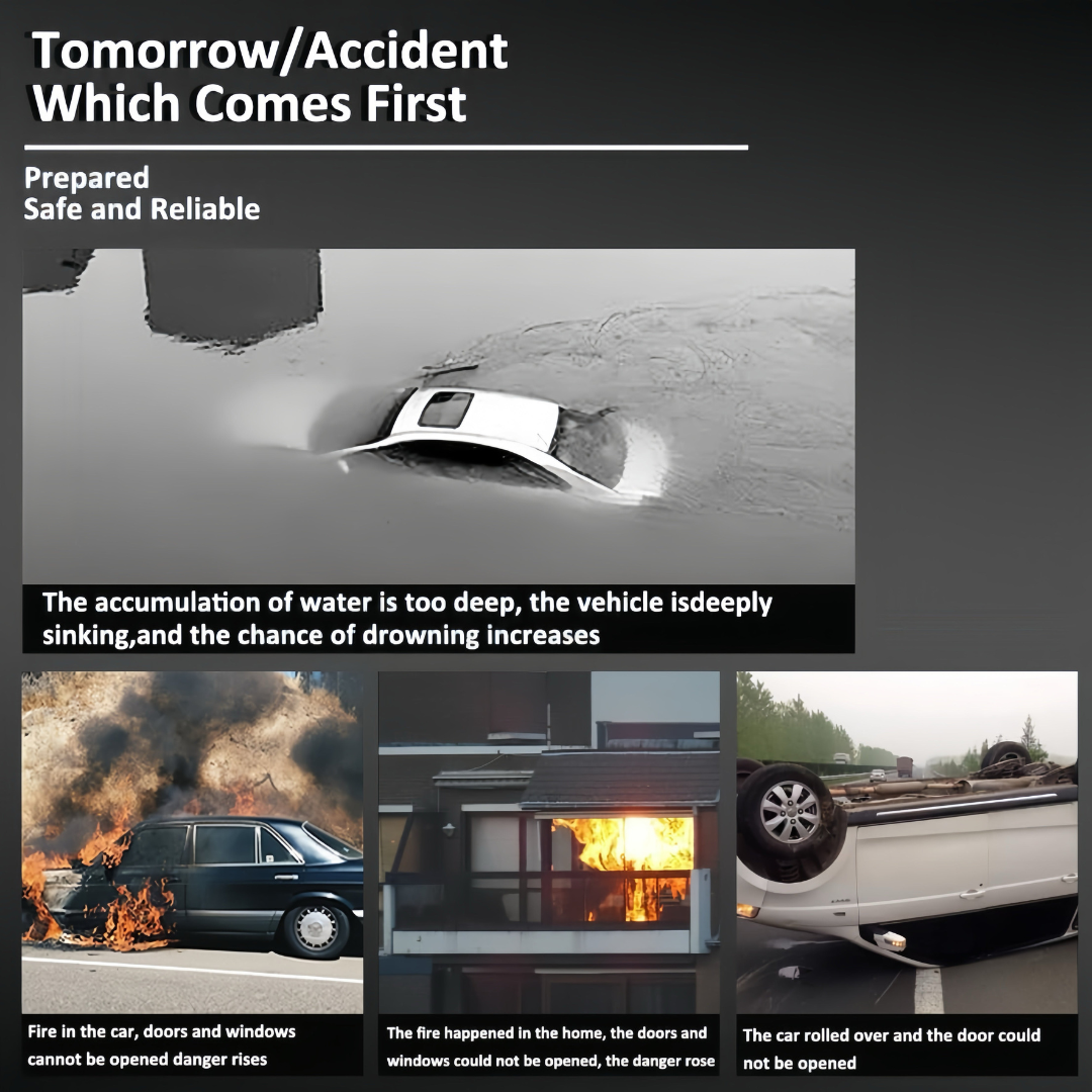 Emergency Car Glass Breaker with Safety Belt Cutting Tool