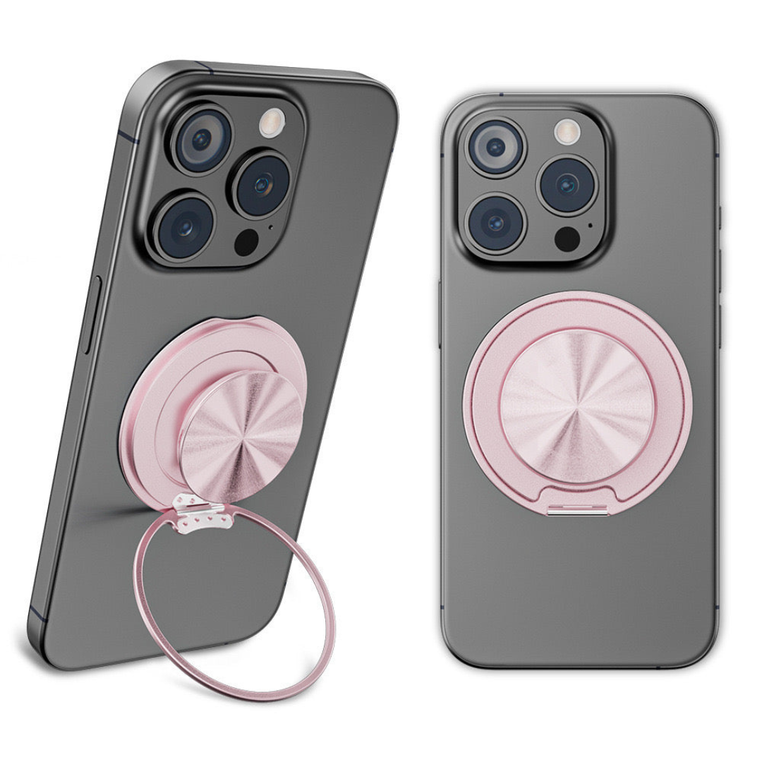 Magnetic 360° Phone Kickstand & Mirror Grip for iPhones