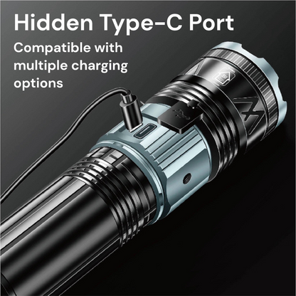Multi-Mode Tactical Waterproof Flashlight with Zoom & 5 Lighting Modes