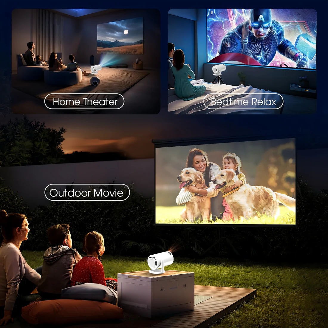 PocketBeam Smart 180° Projector