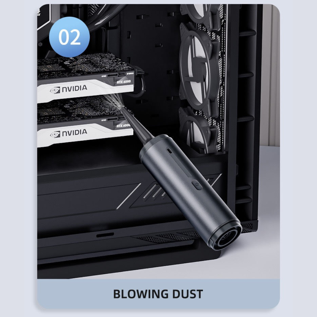 Portable 2-in-1 Vacuum and Blower for Car, Home, and Electronics