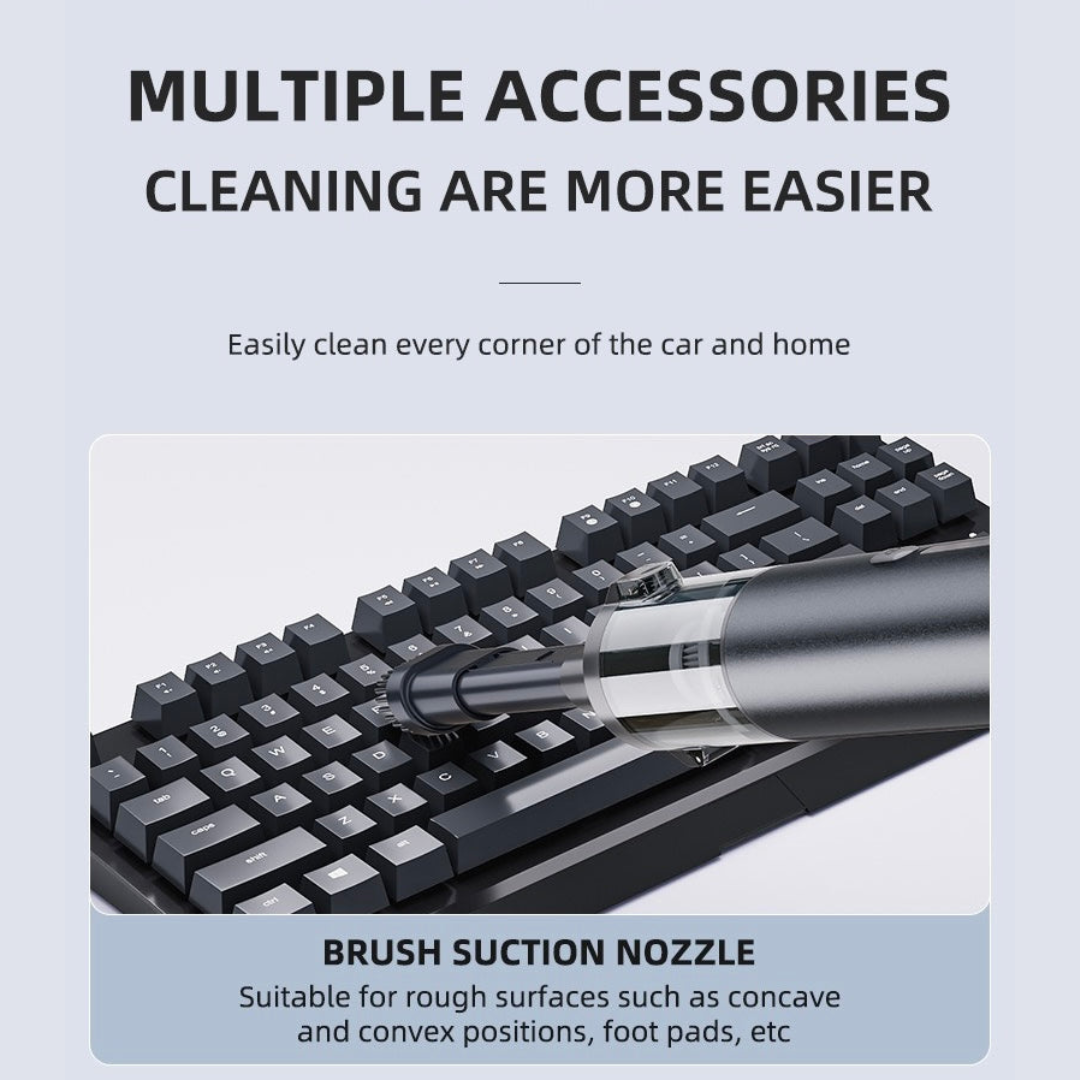 Portable 2-in-1 Vacuum and Blower for Car, Home, and Electronics