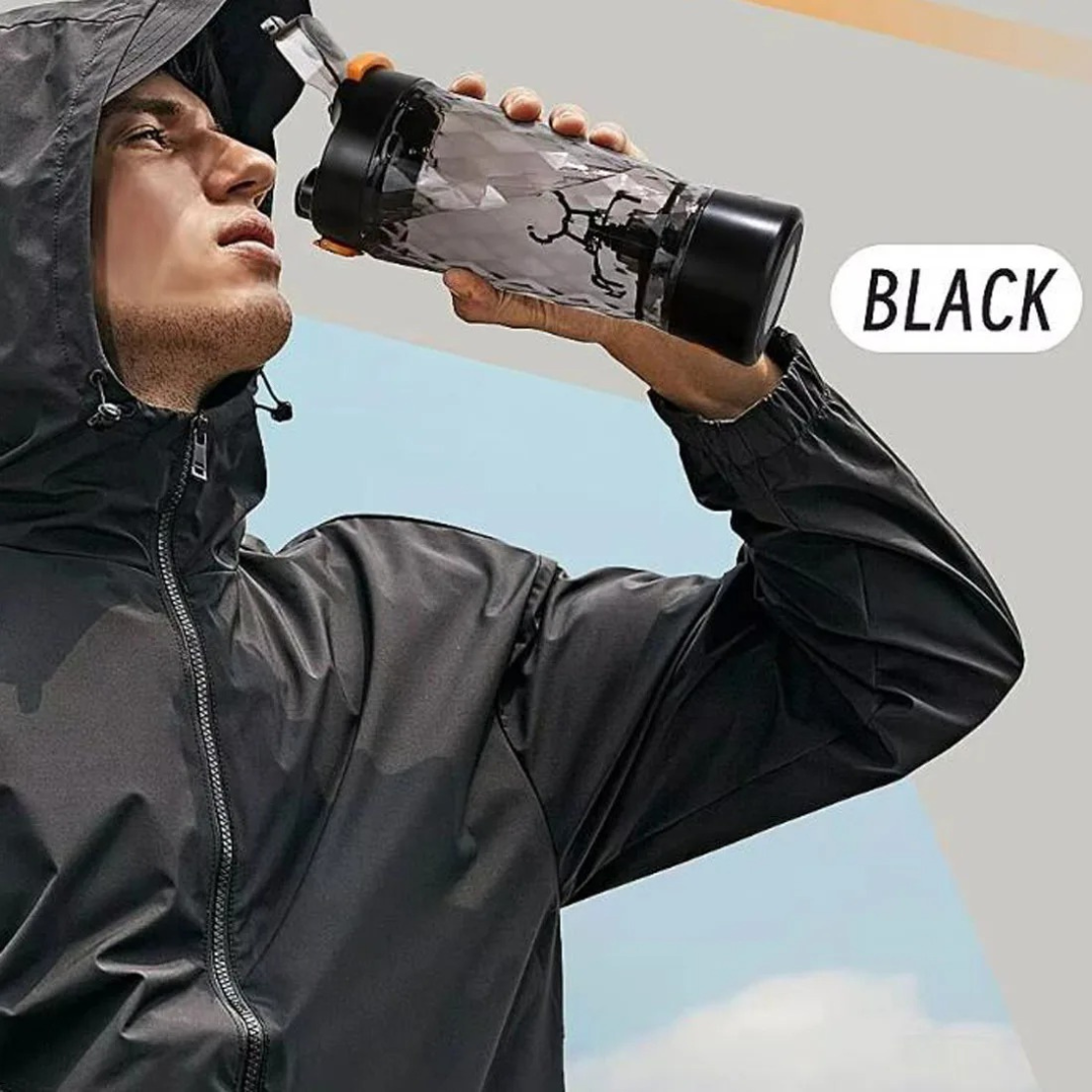 Portable Protein Shaker with One-Touch Mixing & Leakproof Lid