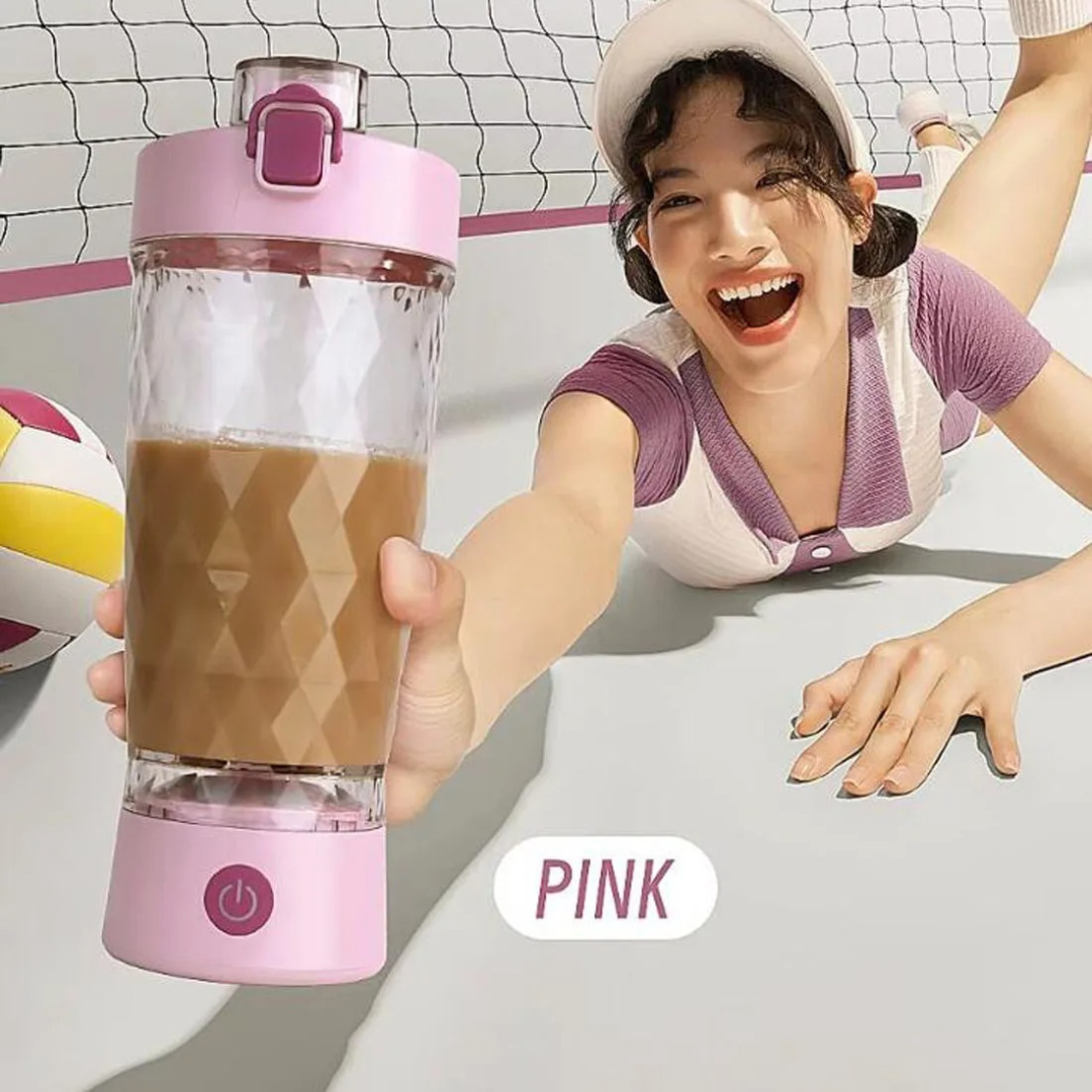Portable Protein Shaker with One-Touch Mixing & Leakproof Lid