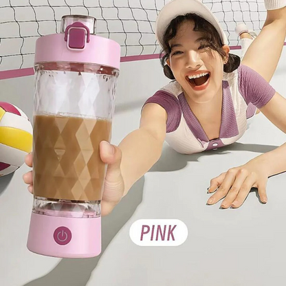 Portable Protein Shaker with One-Touch Mixing & Leakproof Lid