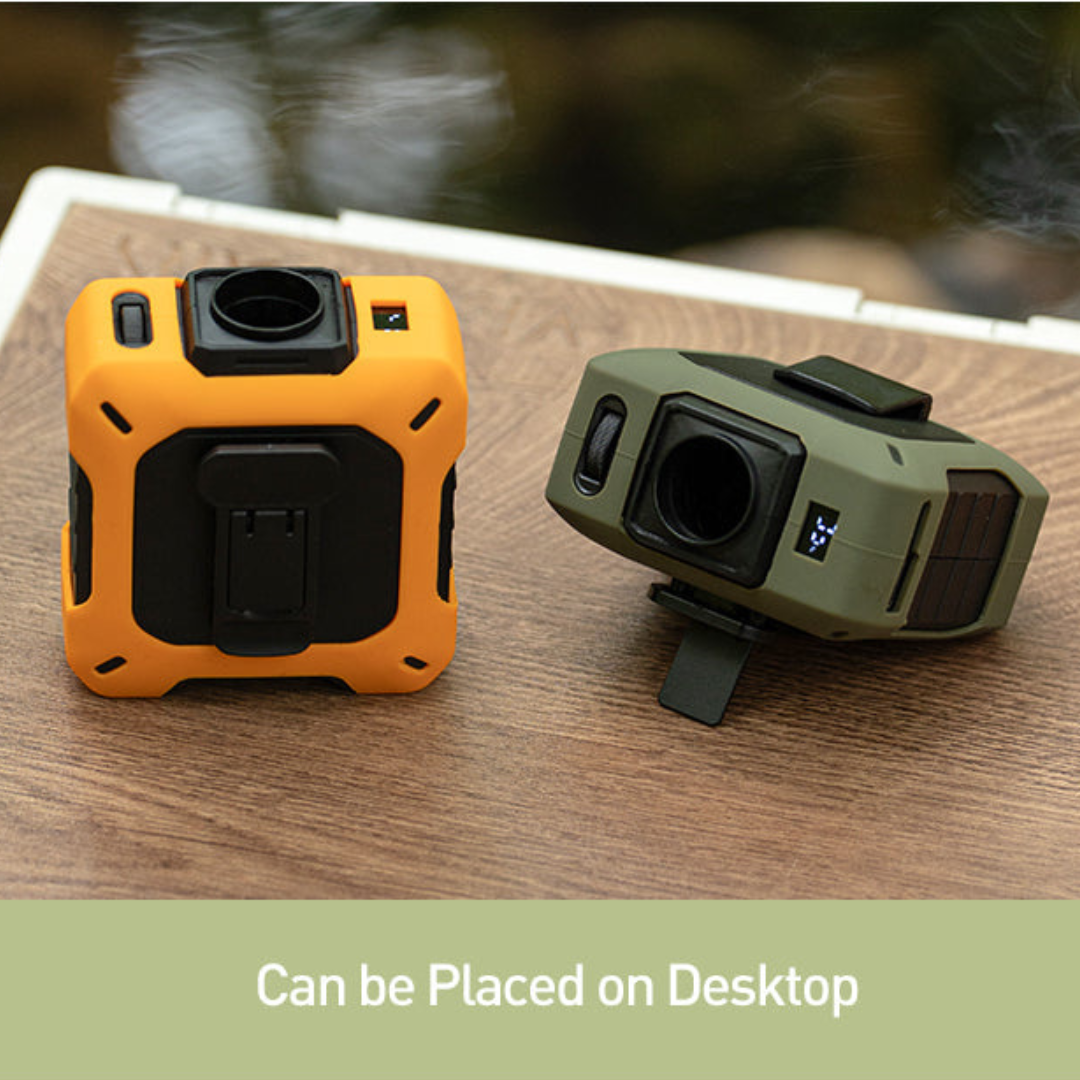 Portable Wearable Waist Fan with 3-Speed Cooling and Power Bank