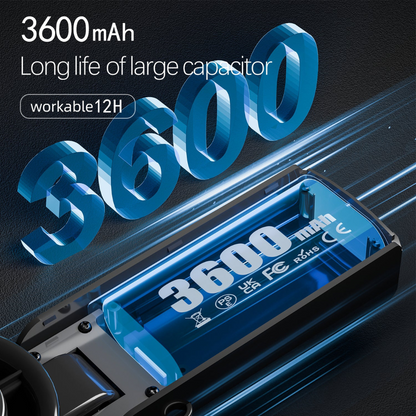 Rechargeable Turbo Handheld Fan with Cooling Plate and LED Night Light