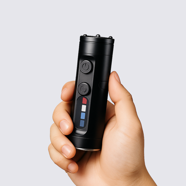 9-in-1 Tactical Flashlight Tool, Rechargeable Micro Light with USB-C